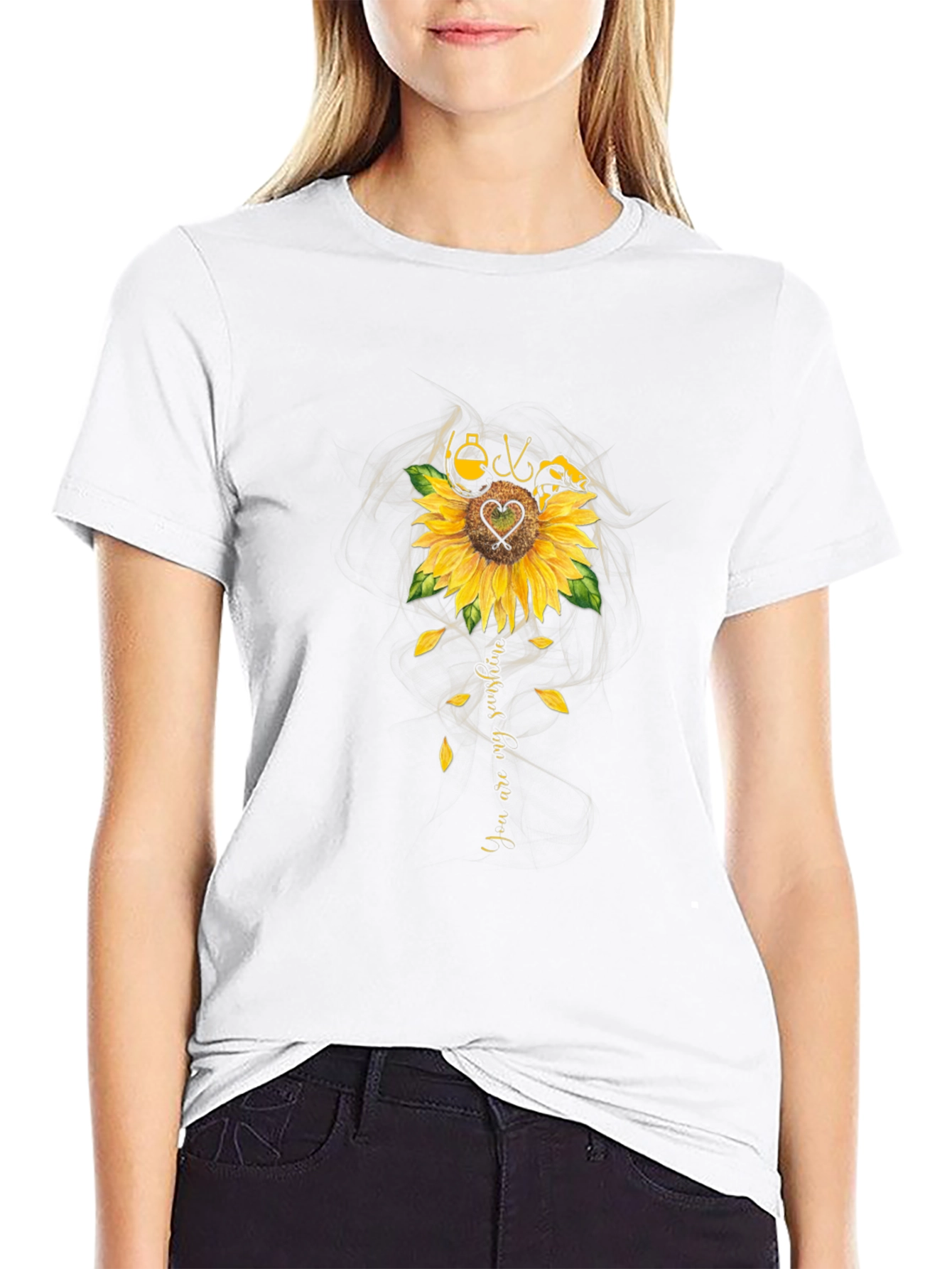 Sunflower Fishing T-Shirt - You Are My Sunshine Tee