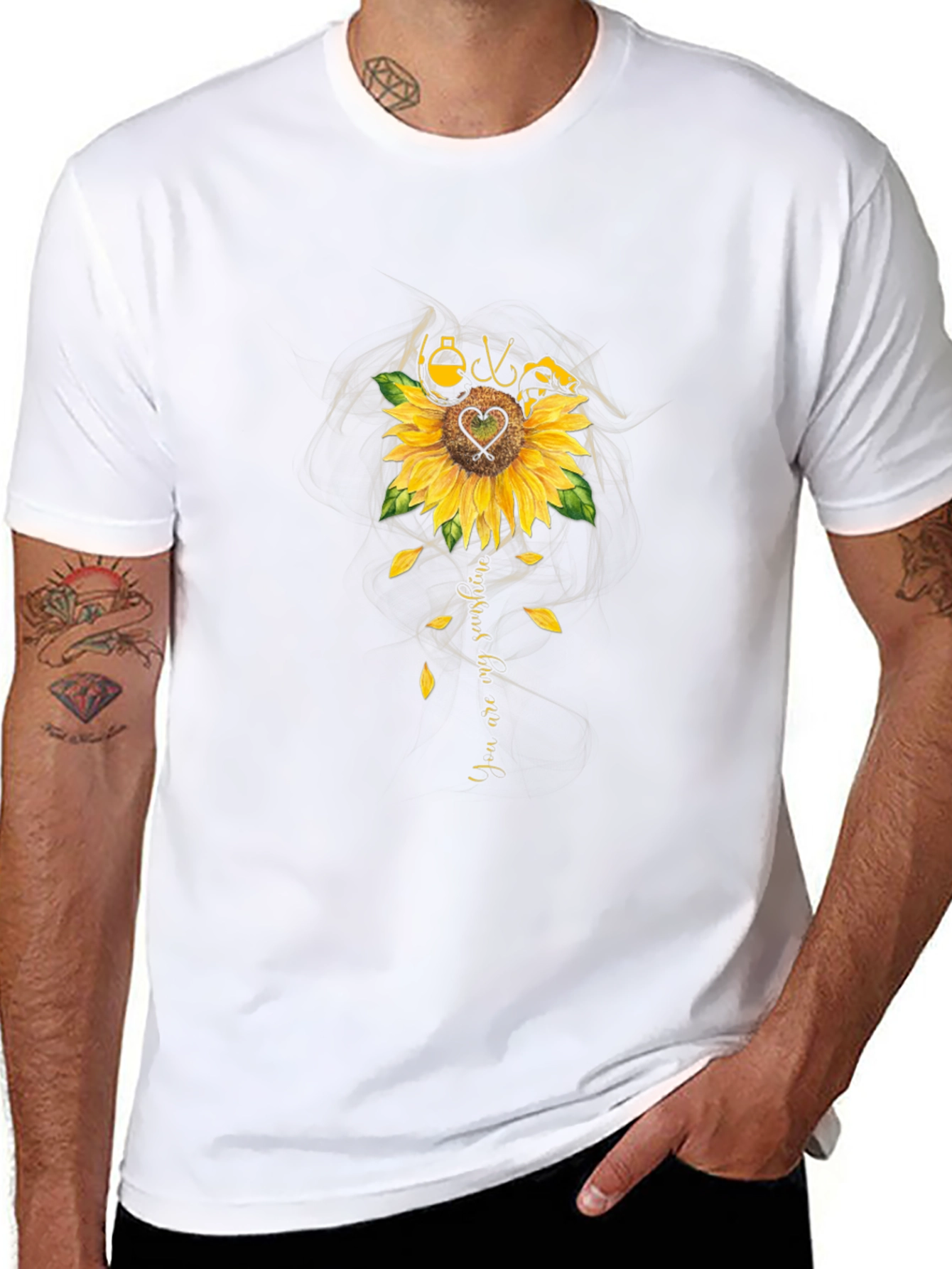 Sunflower Fishing T-Shirt - You Are My Sunshine Tee