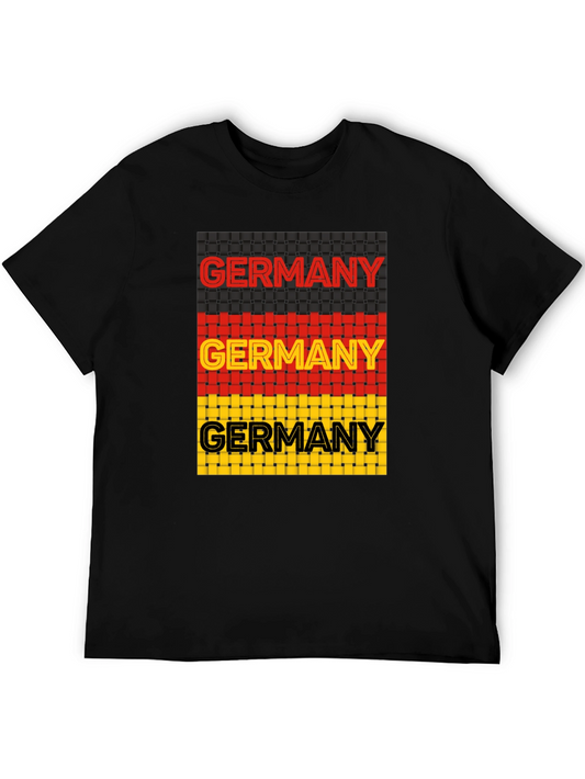 Germany Flag Colors Woven Graphic T-Shirt