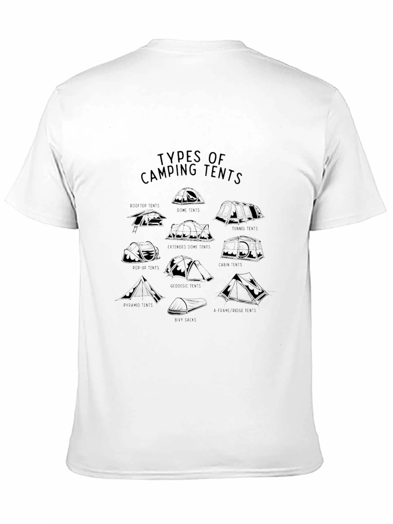 Camping Tents Graphic Tee - Outdoor Adventure Shirt