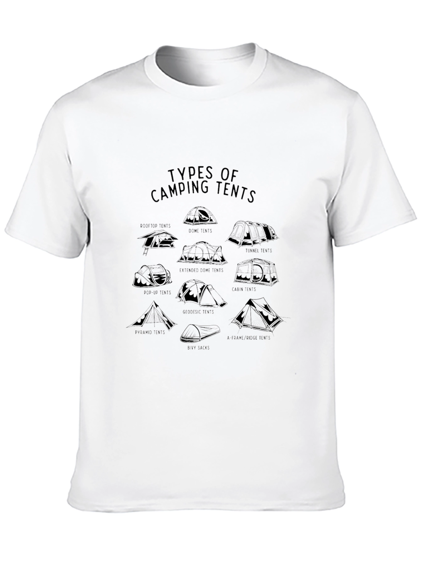 Camping Tents Graphic Tee - Outdoor Adventure Shirt
