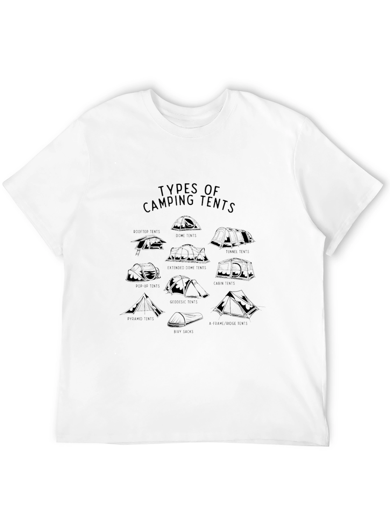 Camping Tents Graphic Tee - Outdoor Adventure Shirt