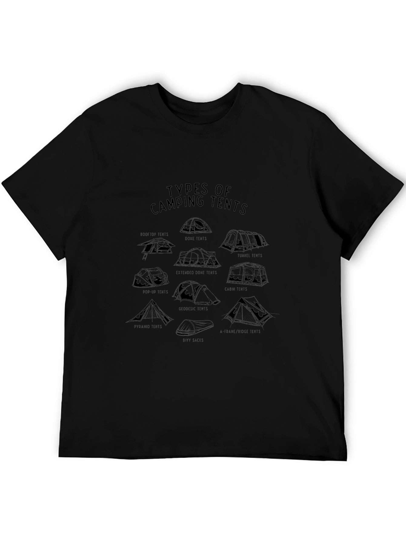 Camping Tents Graphic Tee - Outdoor Adventure Shirt