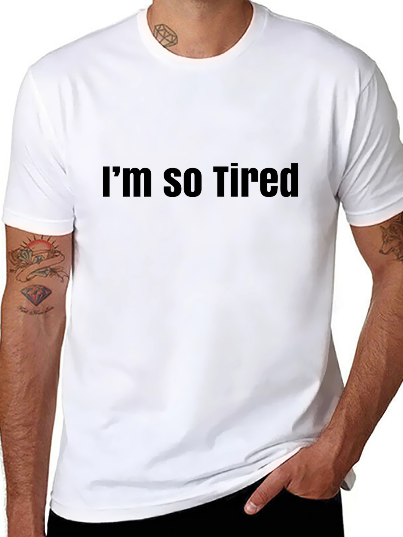 Im So Tired Graphic Tee - Classic Black T-Shirt