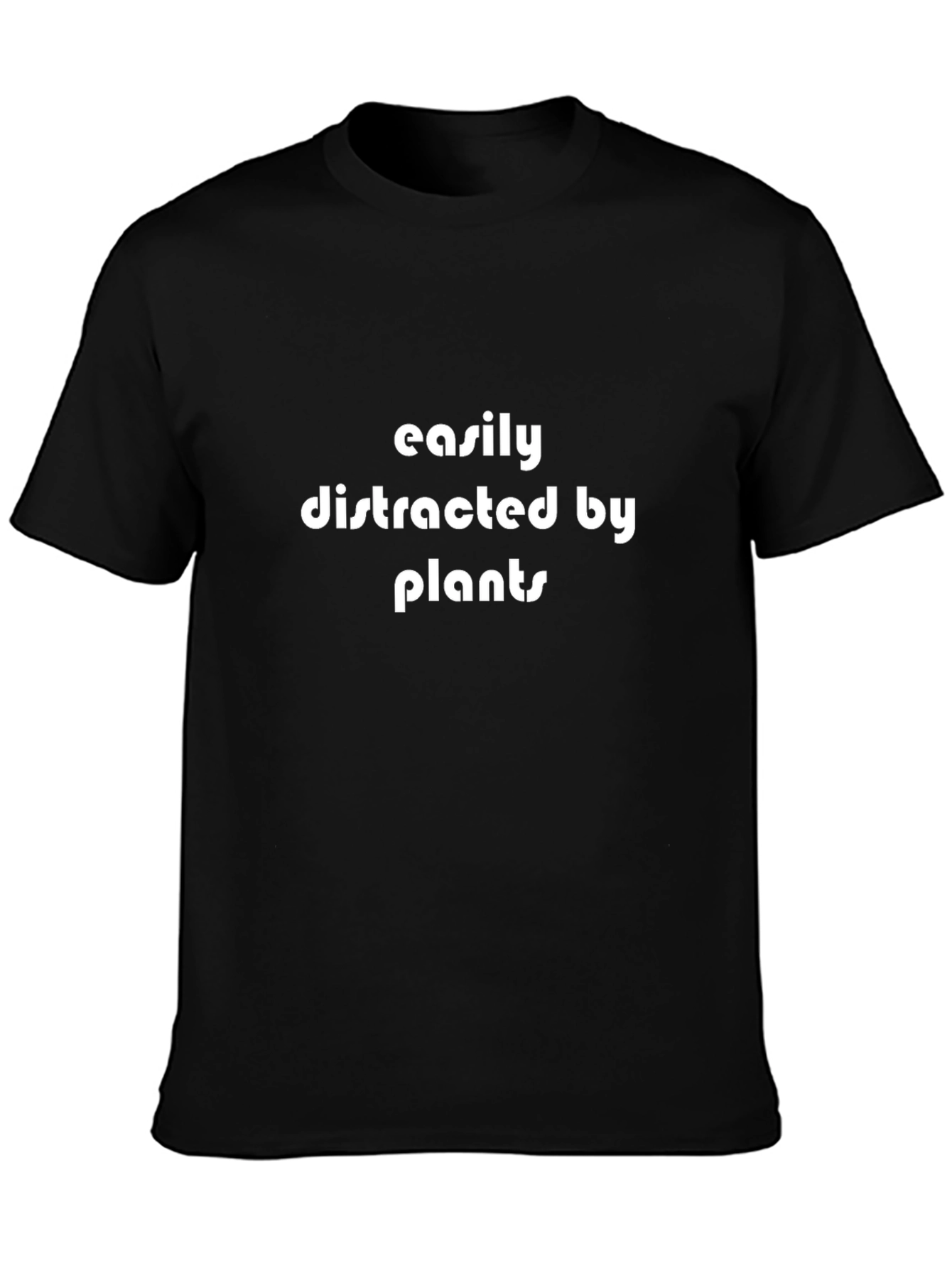 Easily Distracted By Plants T-Shirt - Black
