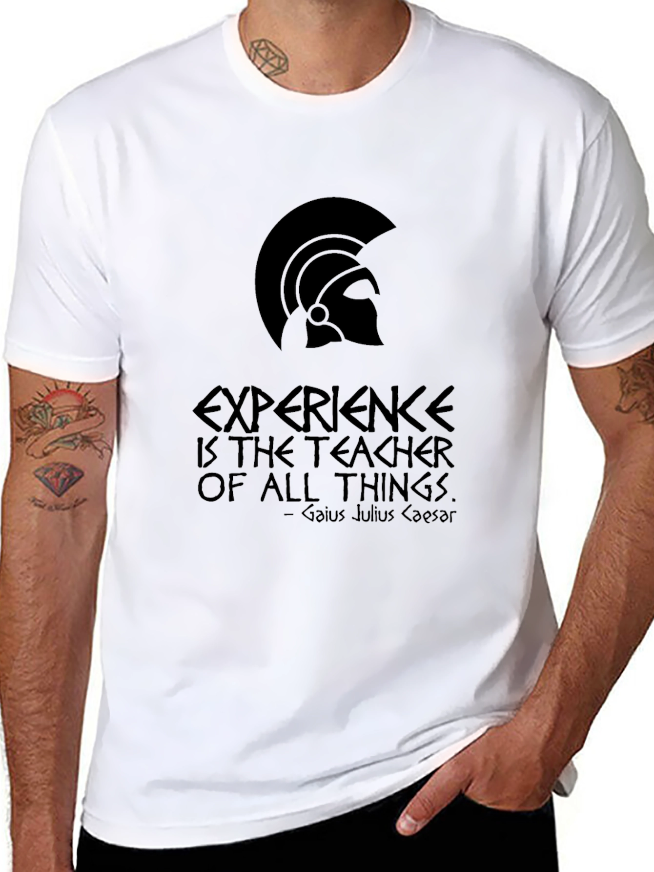 Roman Gladiator T-Shirt - Experience is the Teacher