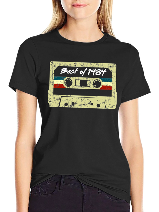 Best of 1984 Retro Cassette Tape Graphic T-Shirt