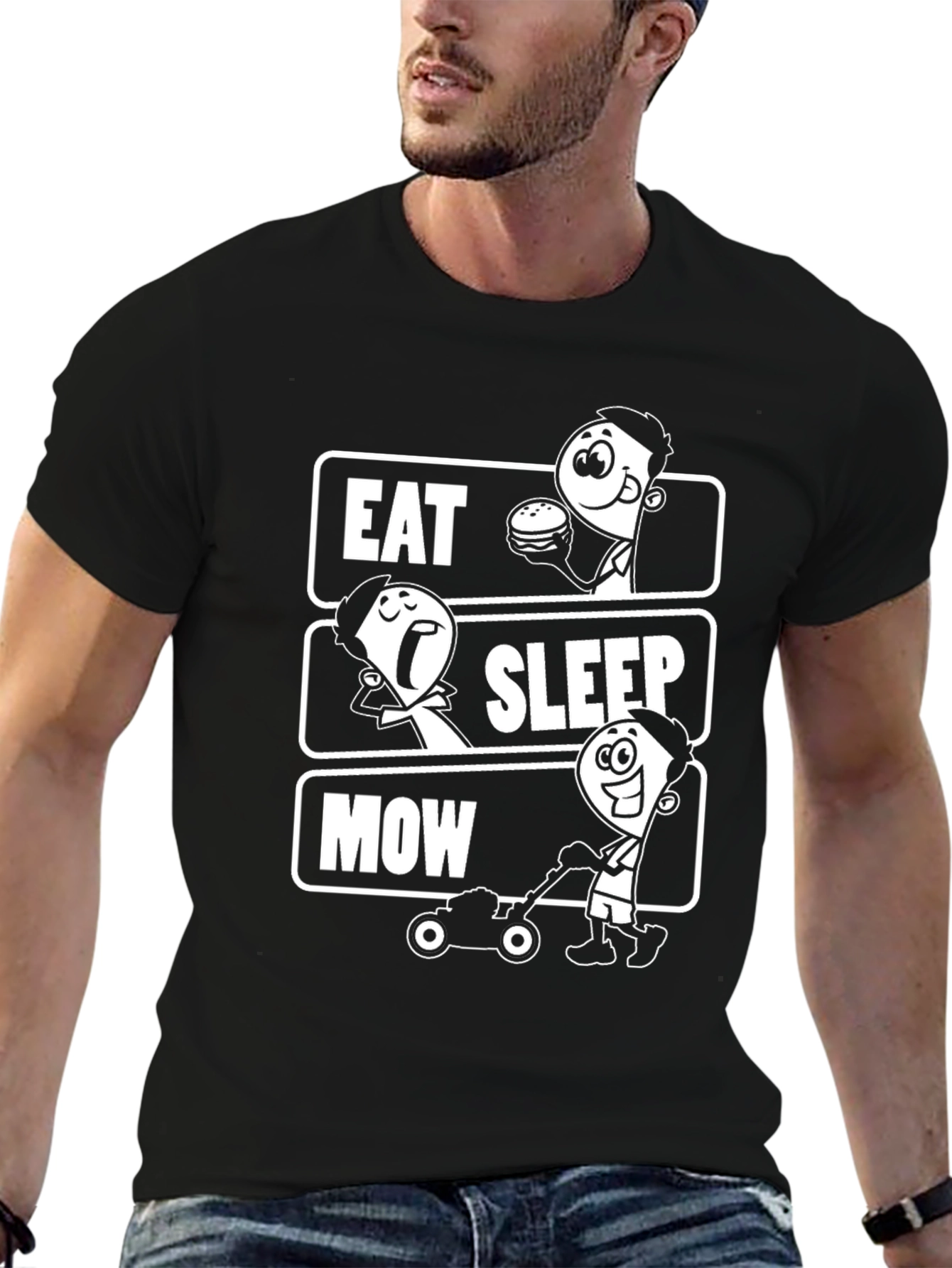 Eat Sleep Mow T-Shirt - Lawn Care Humor