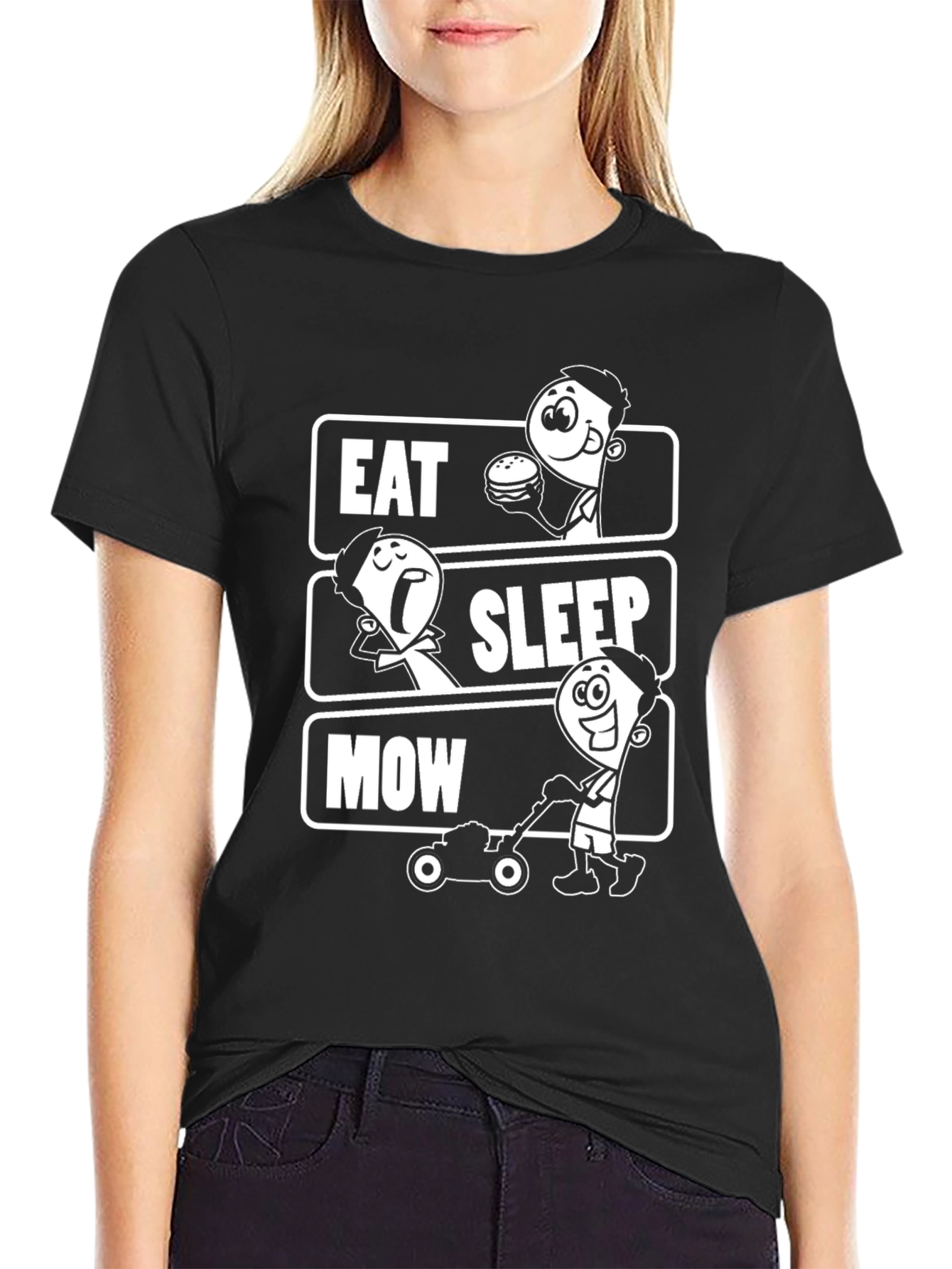 Eat Sleep Mow T-Shirt - Lawn Care Humor