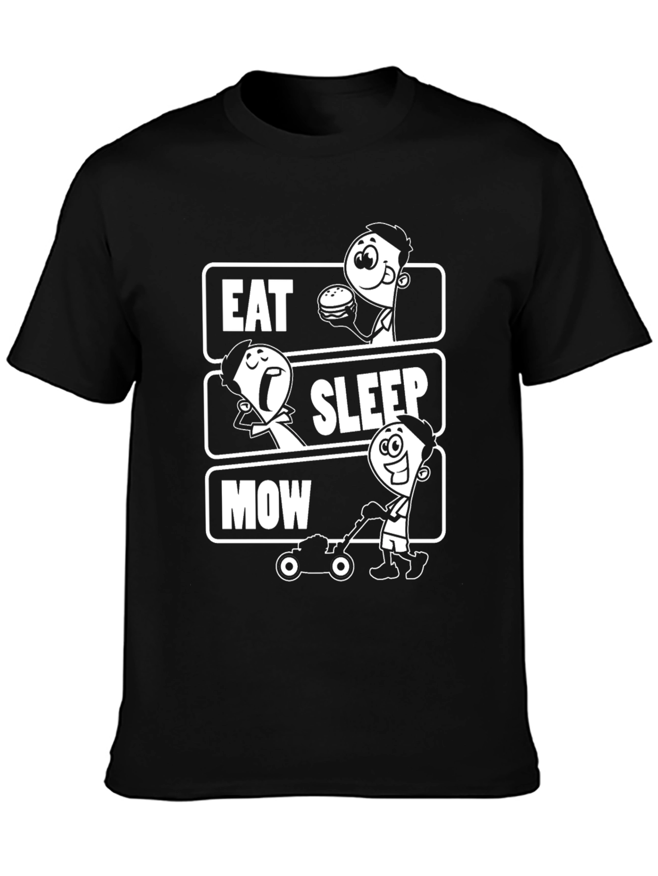 Eat Sleep Mow T-Shirt - Lawn Care Humor
