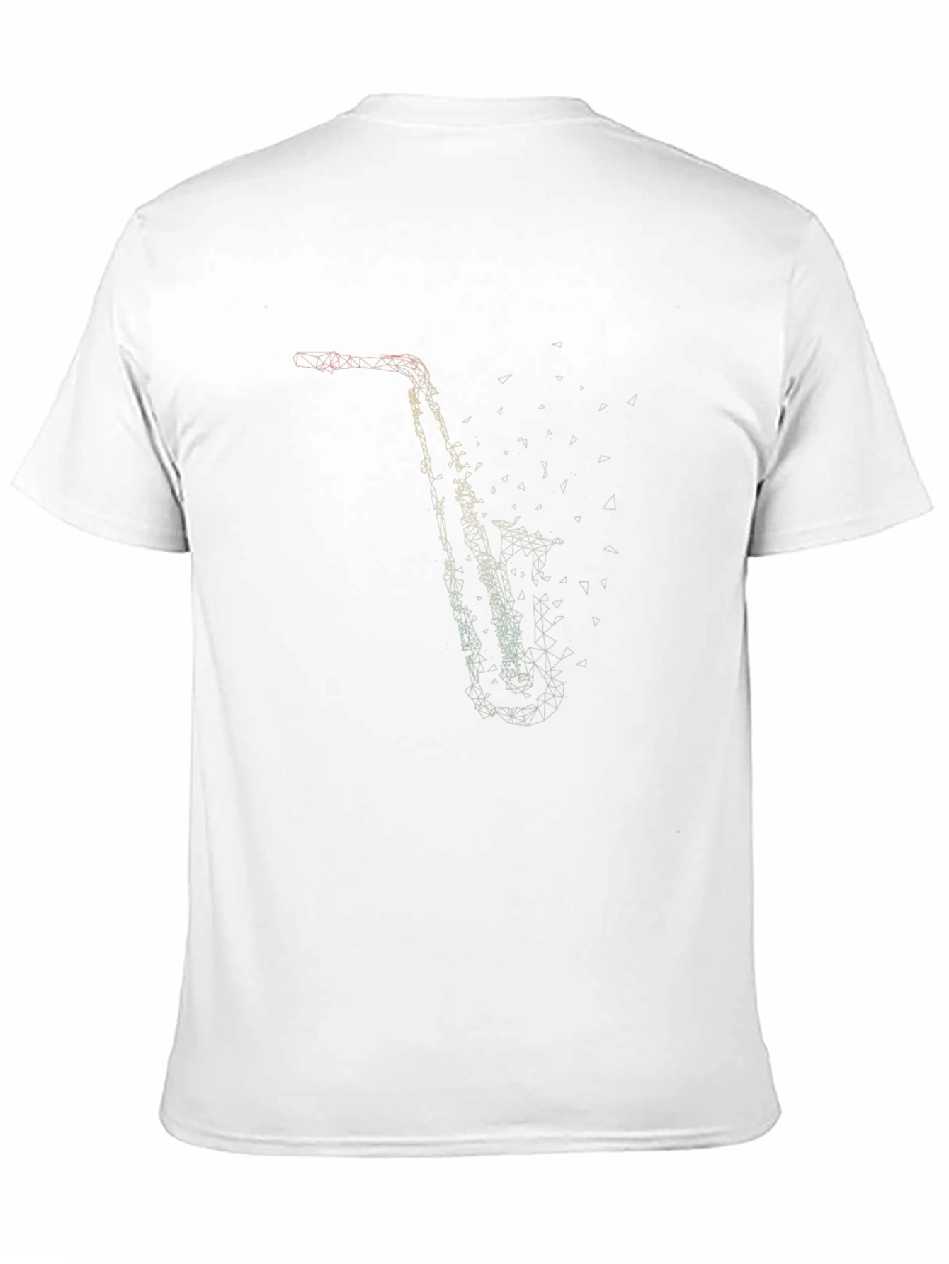 Geometric Saxophone Graphic Tee - Stylish Music Lover Shirt