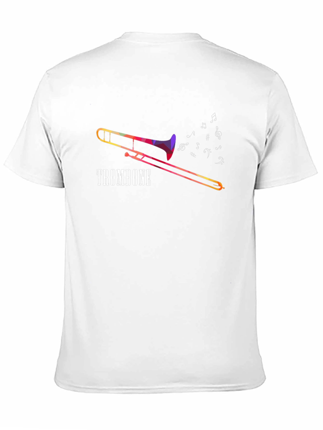 Trombone Music Notes Graphic Tee - Black