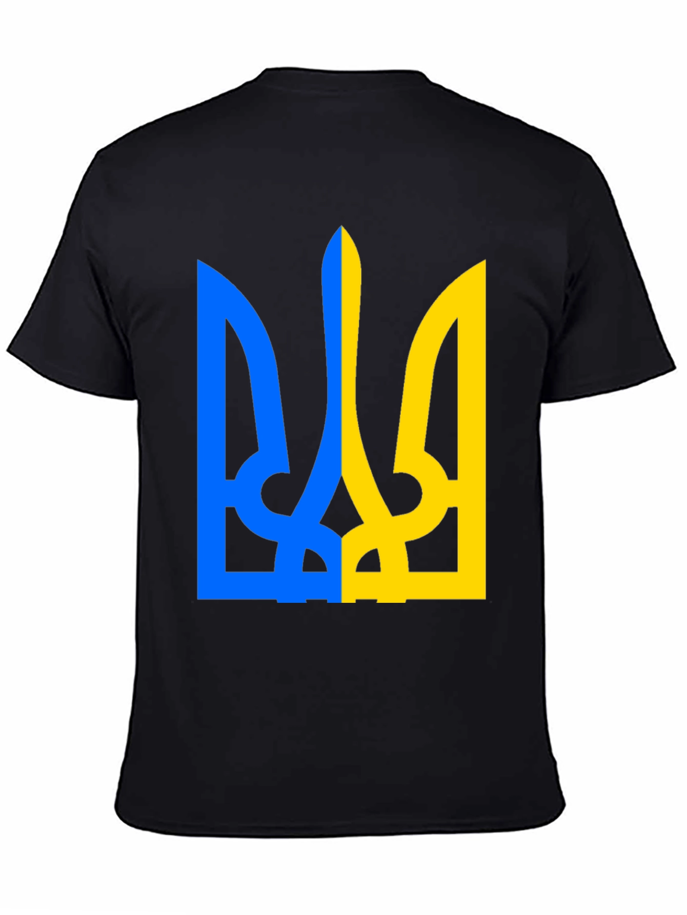 Ukraine Flag Symbol Black T-Shirt