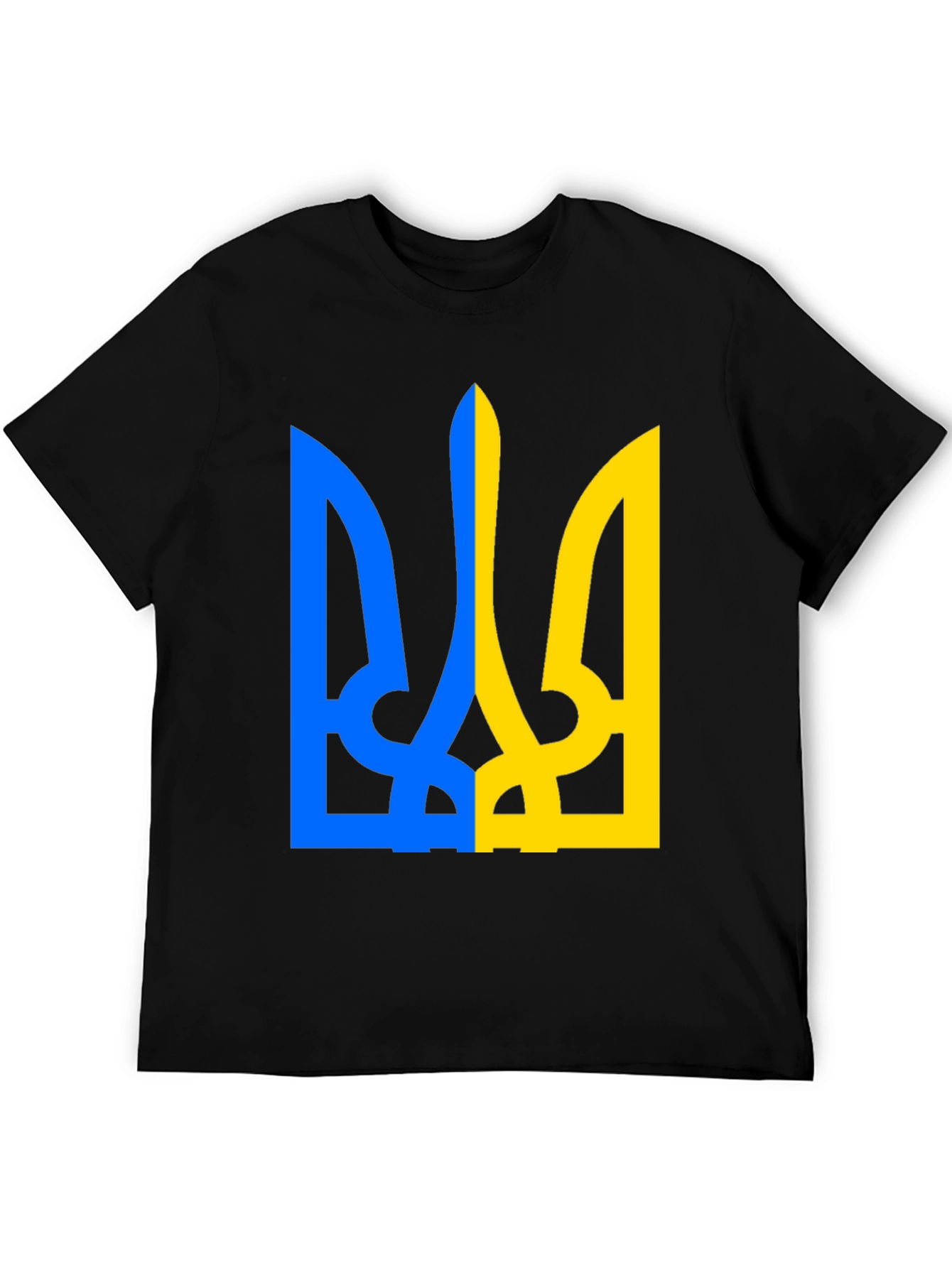 Ukraine Flag Symbol Black T-Shirt