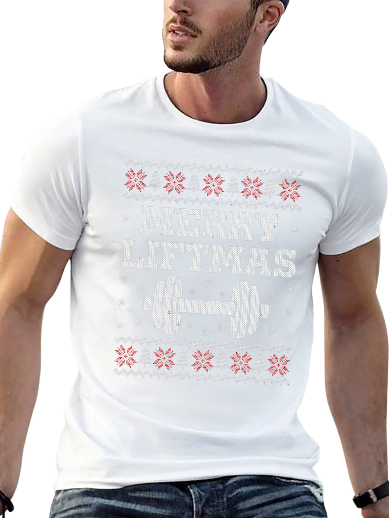 Merry Liftmas Ugly Christmas Sweater Workout T-Shirt
