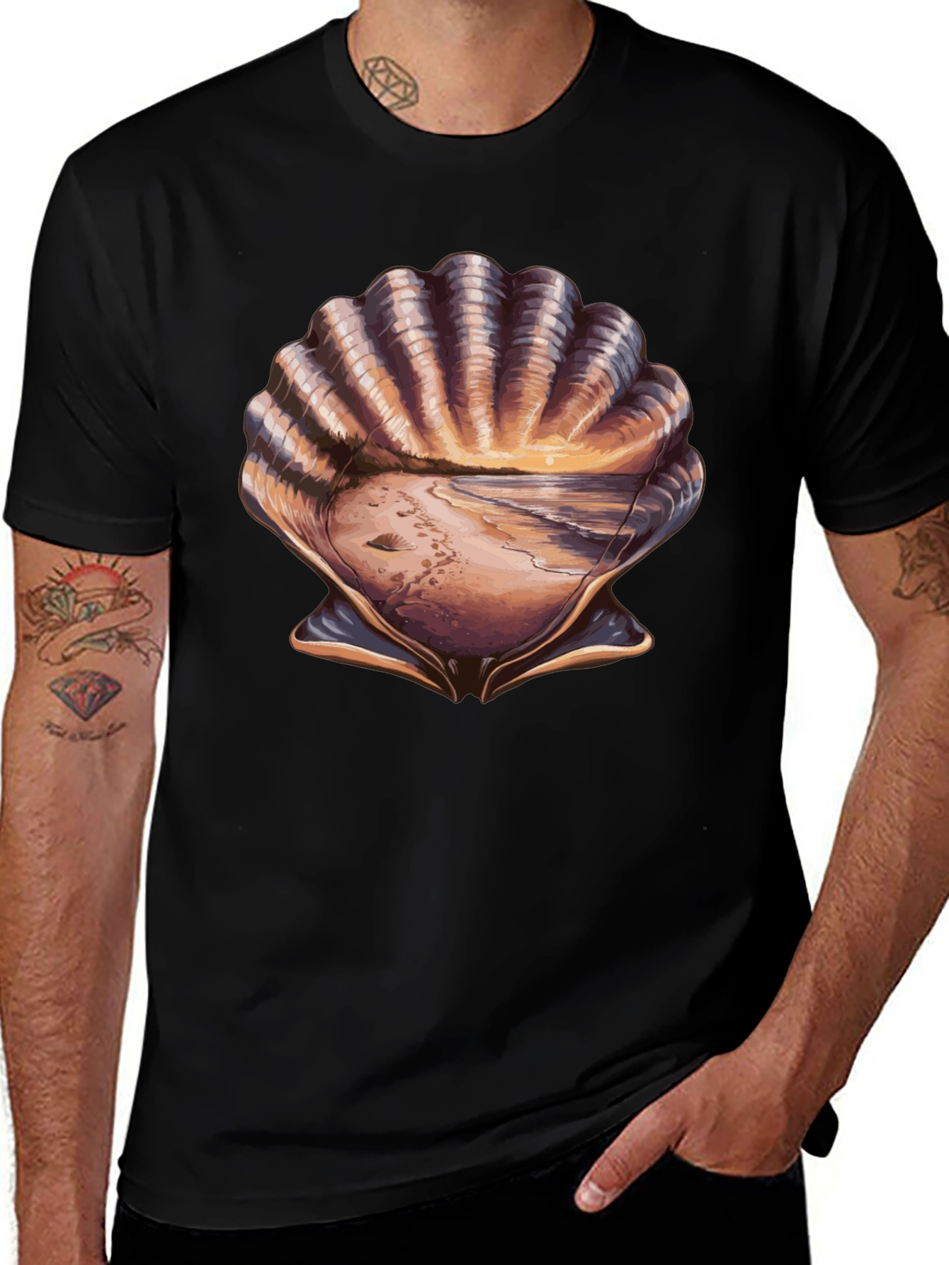 Seashell Beach T-Shirt - Coastal Style