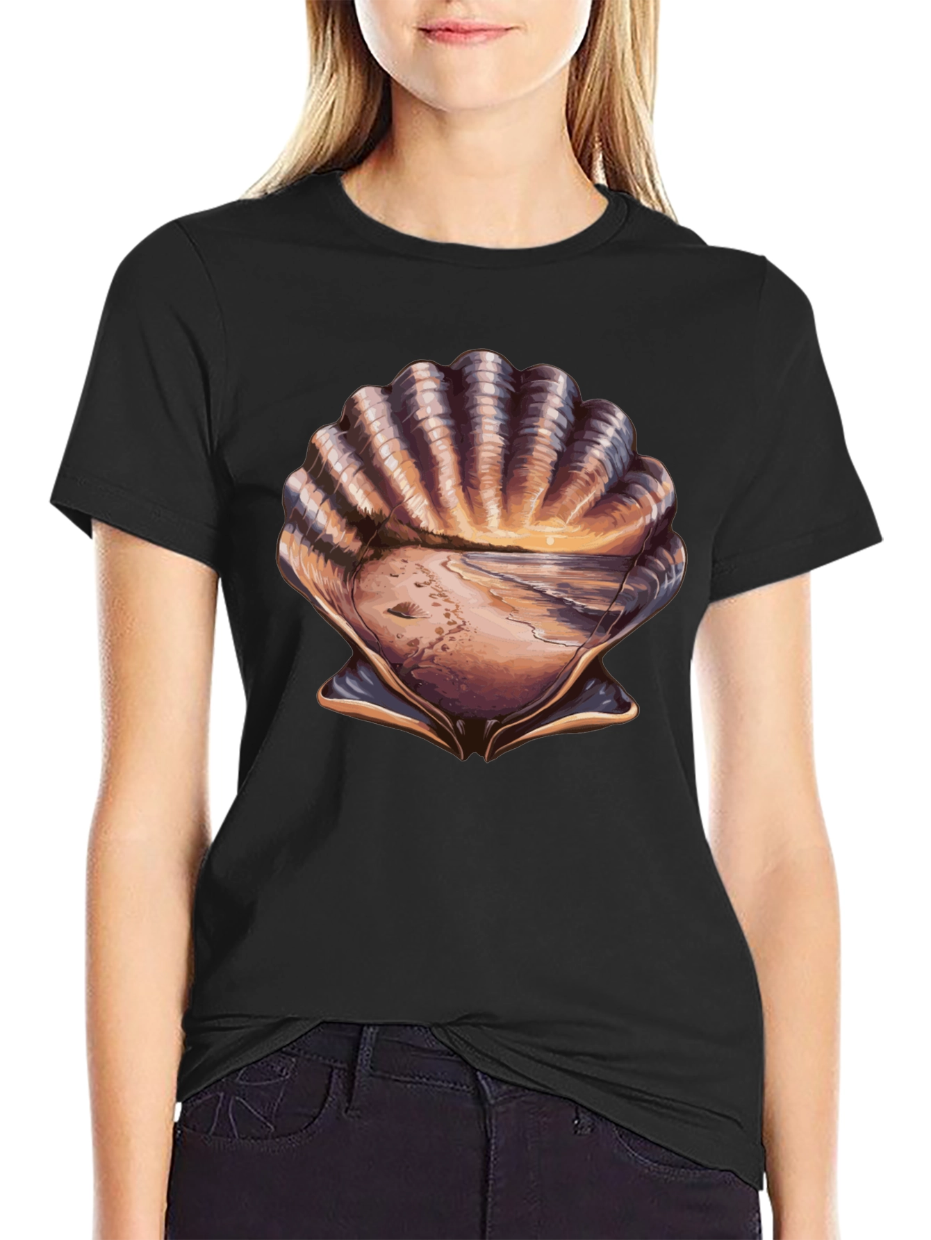 Seashell Beach T-Shirt - Coastal Style