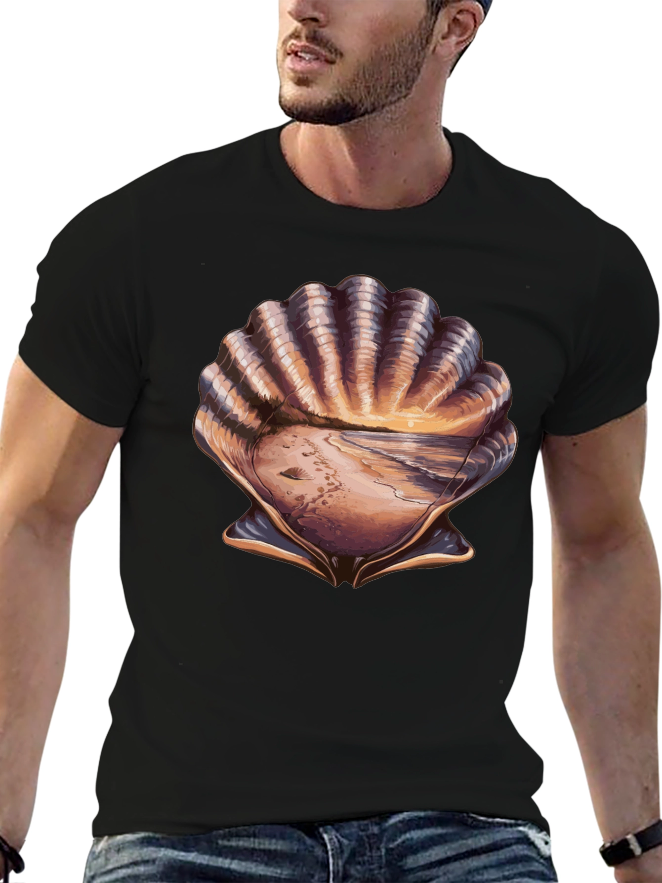 Seashell Beach T-Shirt - Coastal Style