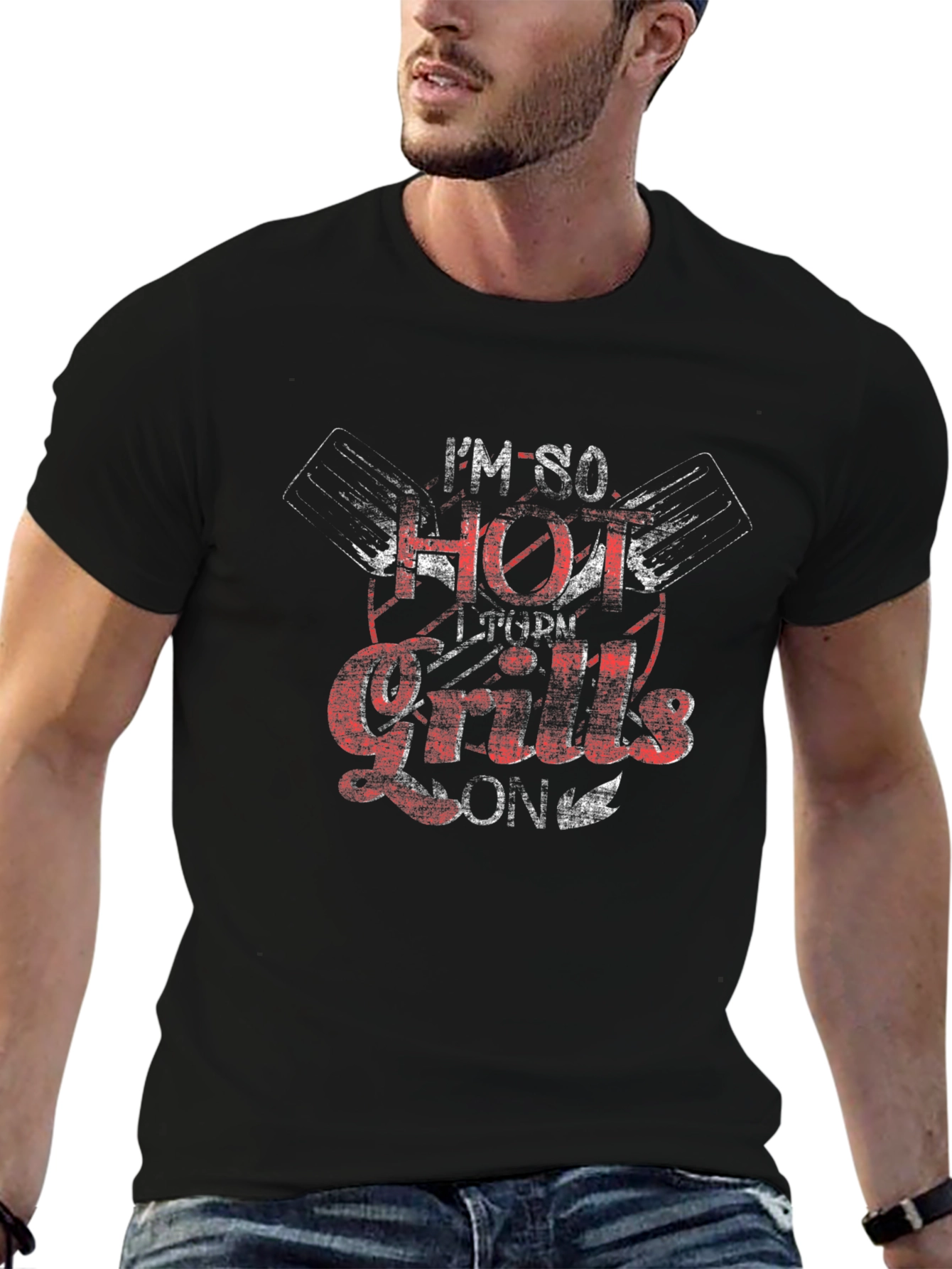 Im So Hot I Turn Grills On Black T-Shirt