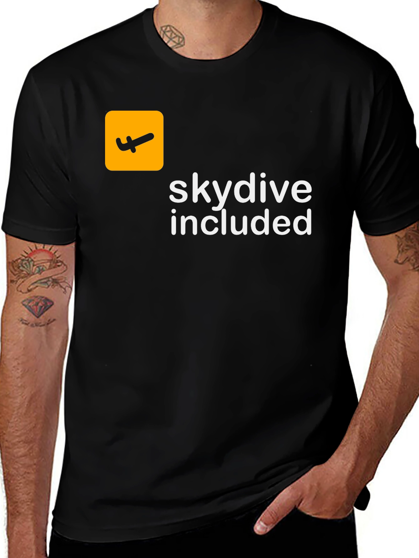 Skydiving Included Black T-Shirt