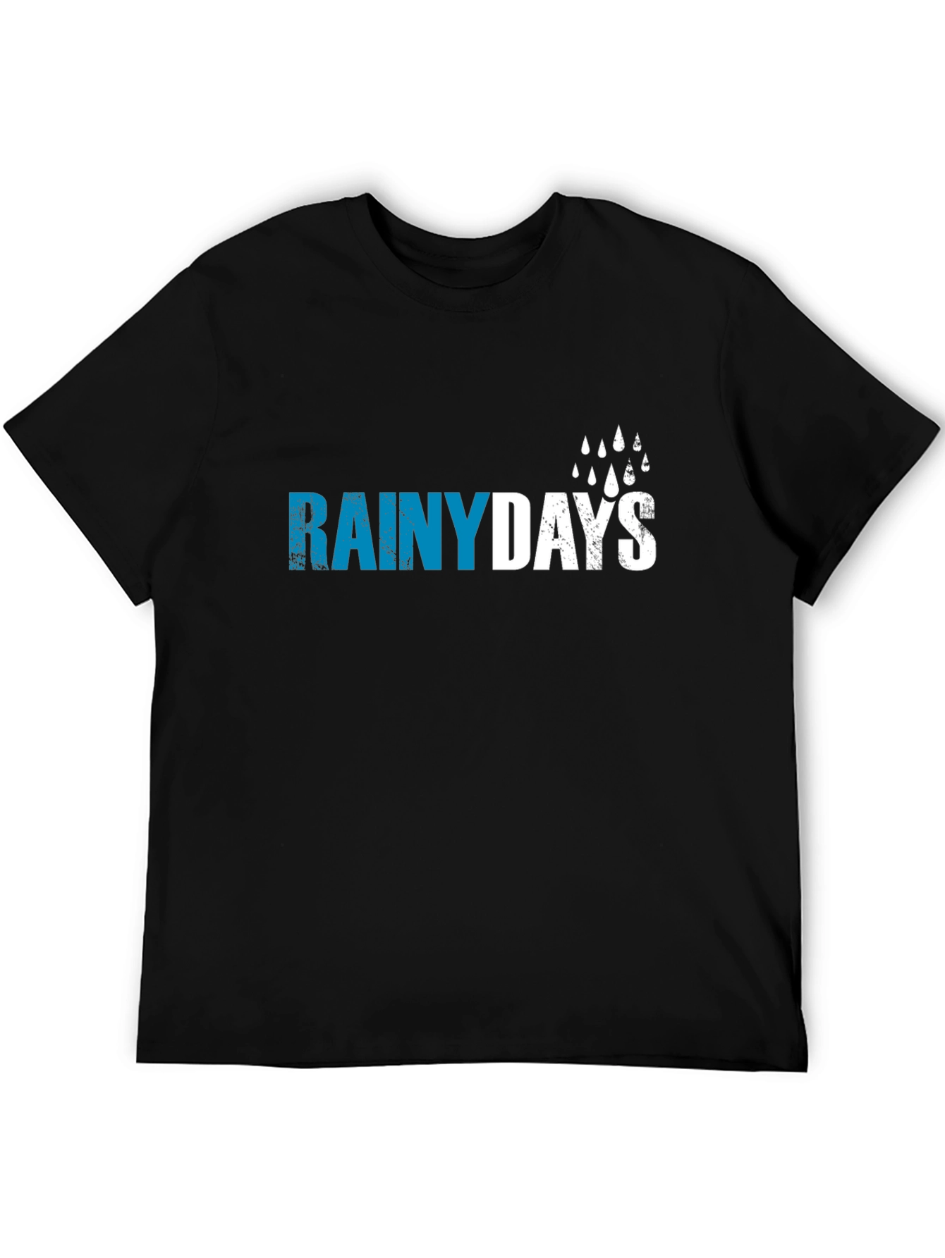 Rainy Days Graphic T-Shirt - Black Cotton Tee
