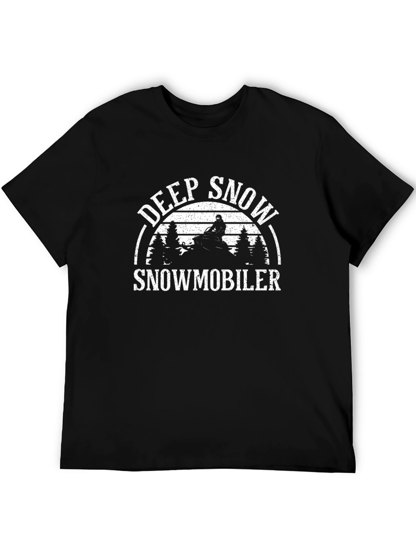 Deep Snow Snowmobiler Graphic T-Shirt