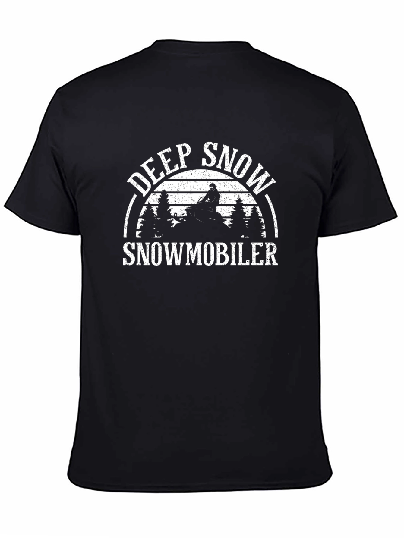 Deep Snow Snowmobiler Graphic T-Shirt