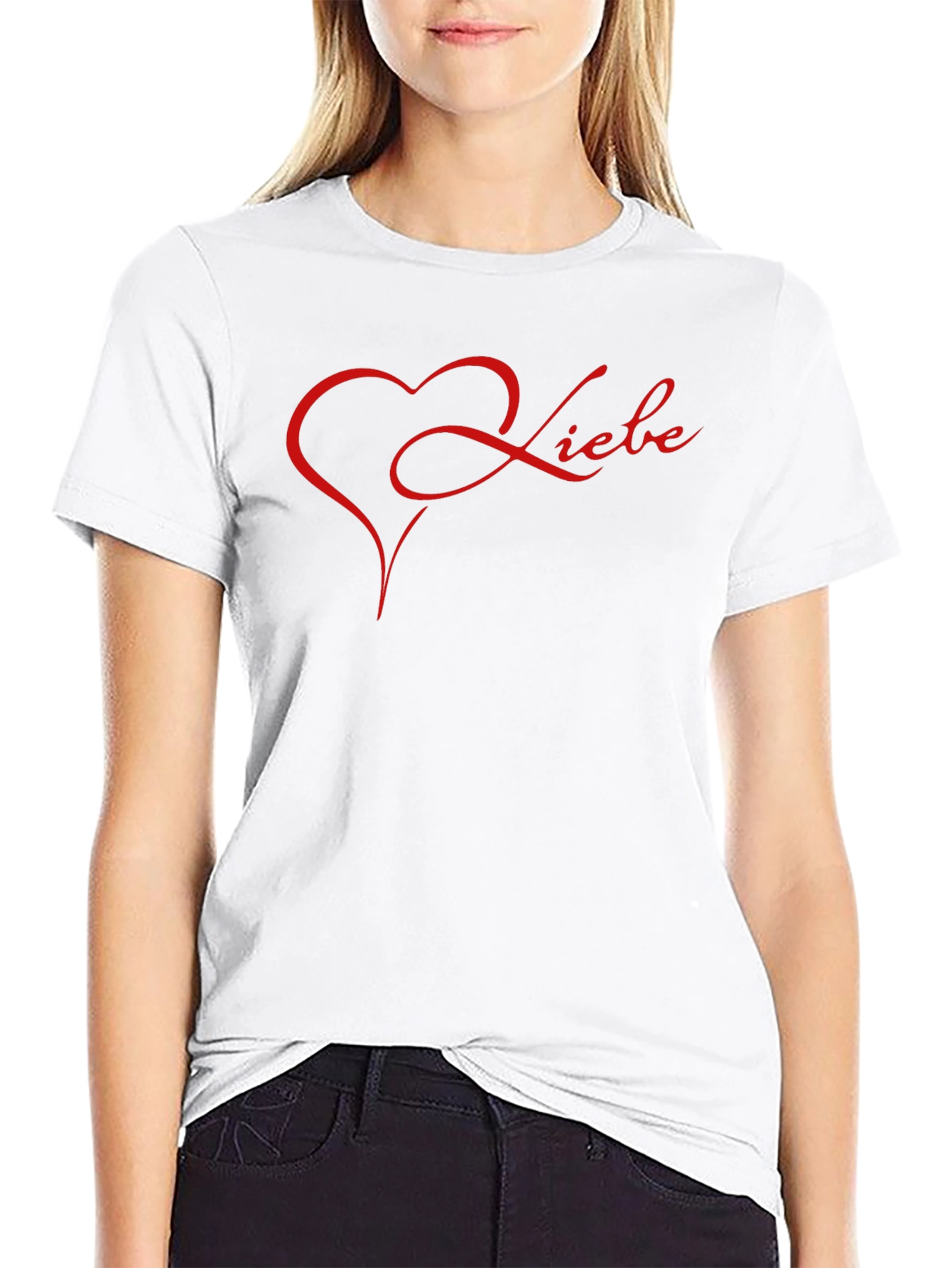 Love in German Liebe Heart Graphic Tee
