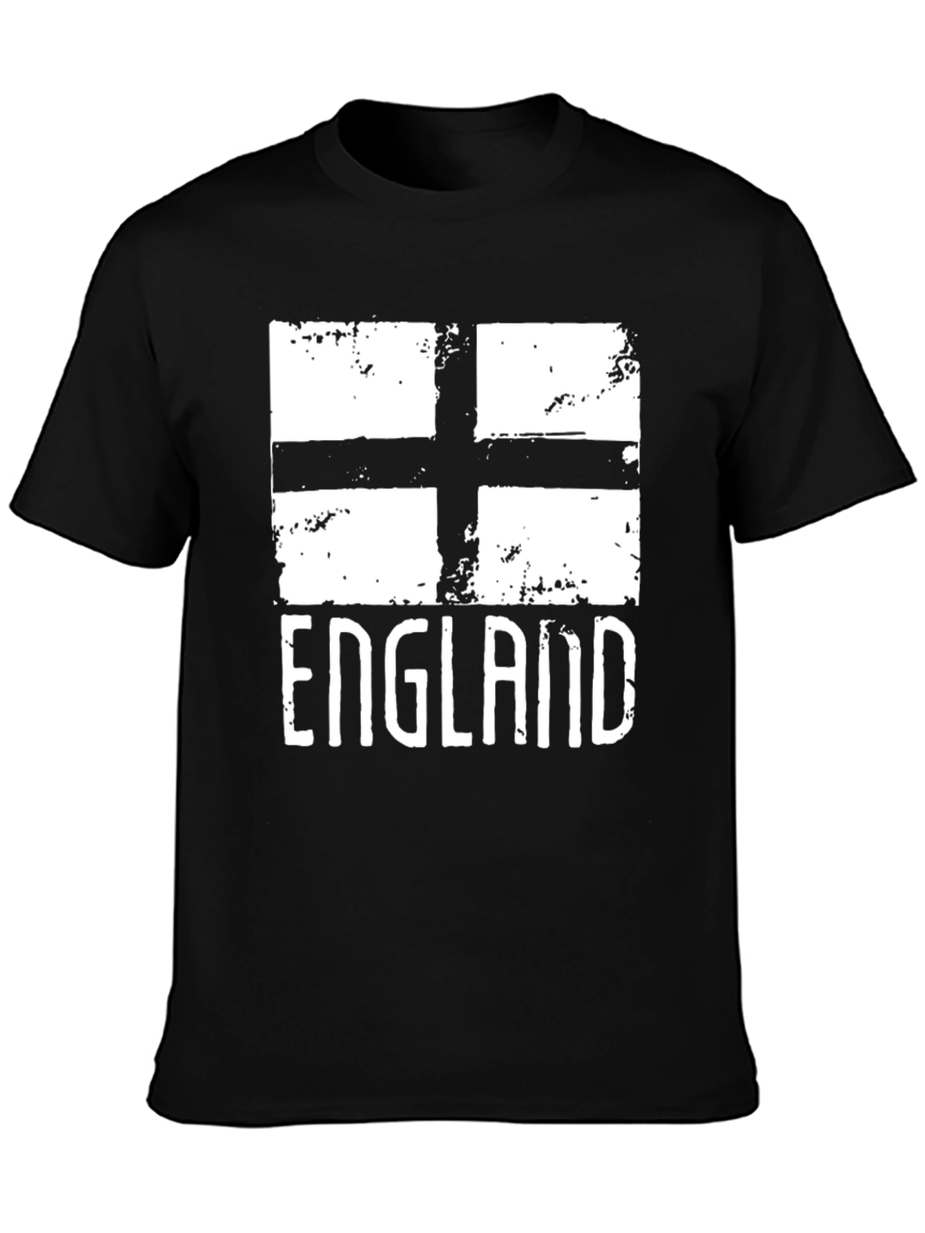 England Flag Graphic T-Shirt - Black