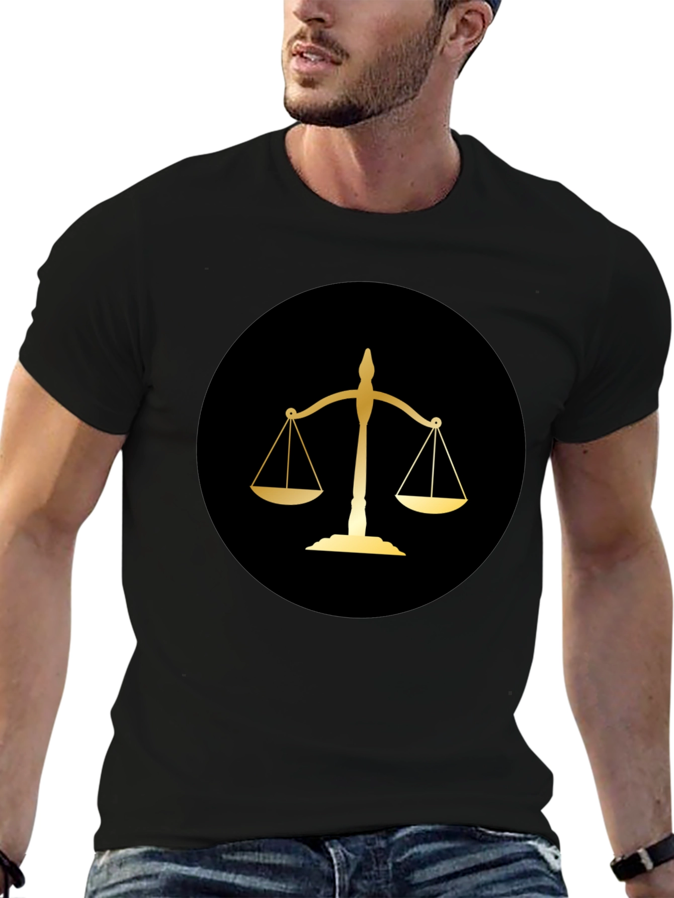 Scales of Justice Graphic Tee - Black