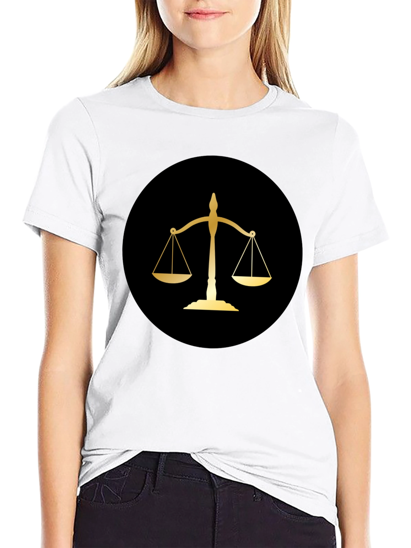 Scales of Justice Graphic Tee - Black