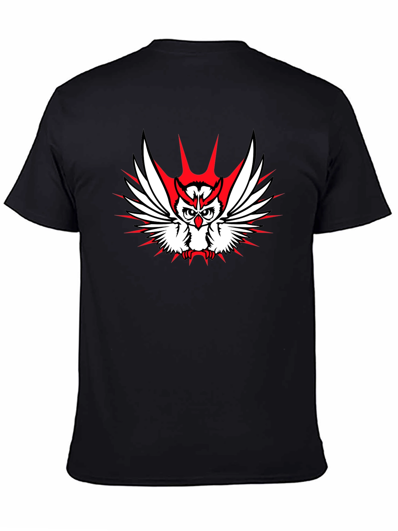 Owl Graphic Print Crew Neck T-Shirt