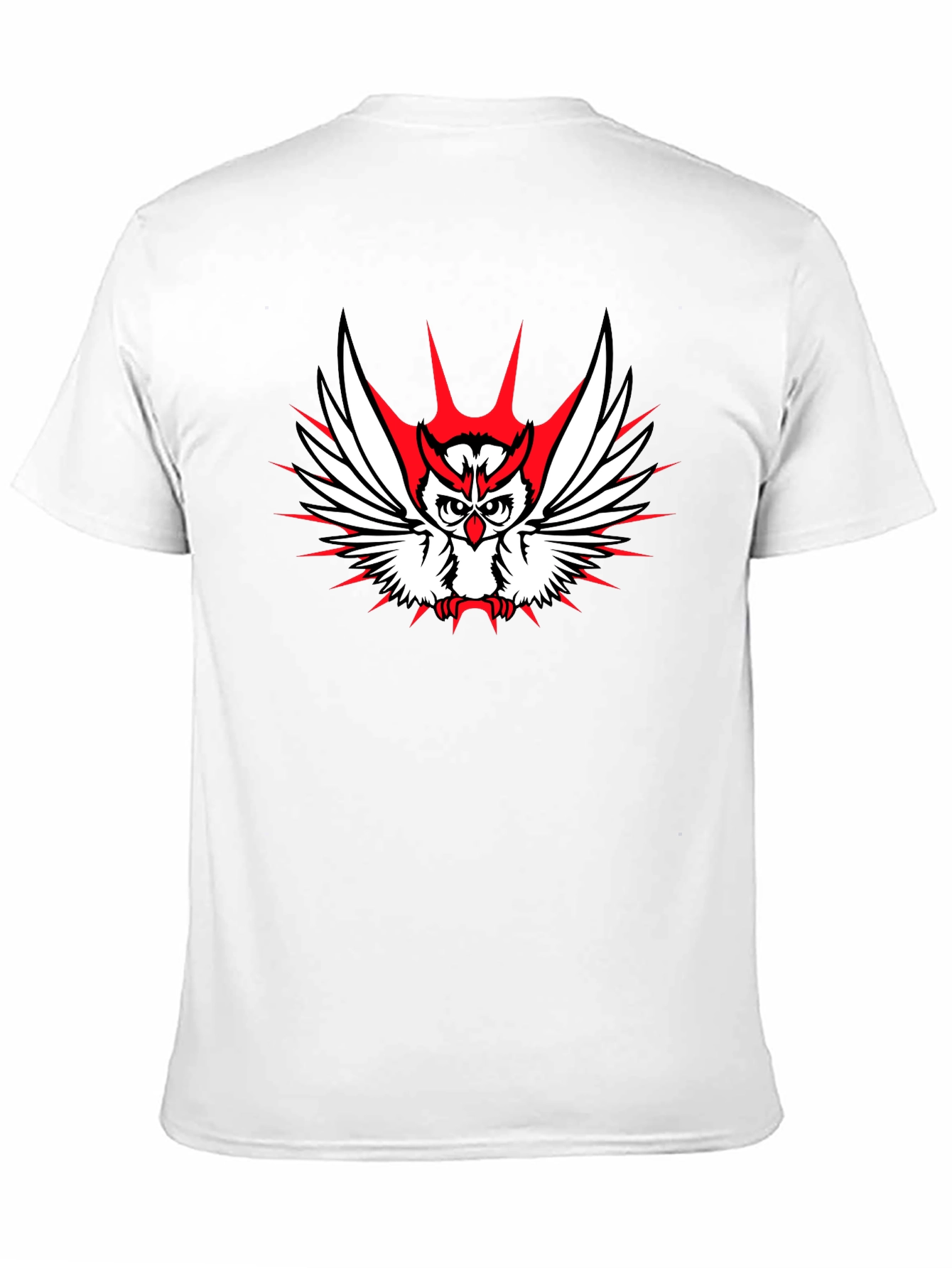 Owl Graphic Print Crew Neck T-Shirt
