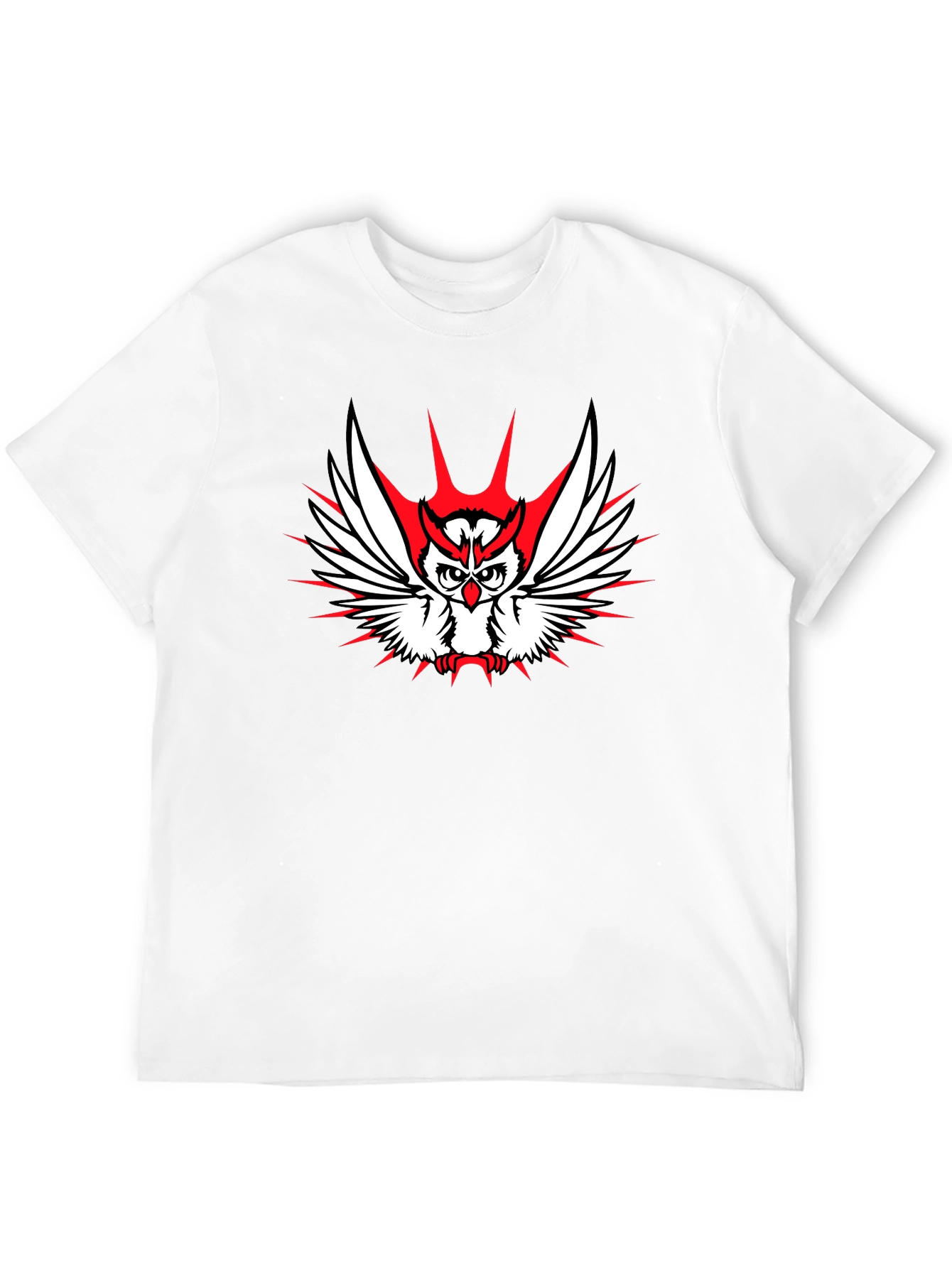 Owl Graphic Print Crew Neck T-Shirt