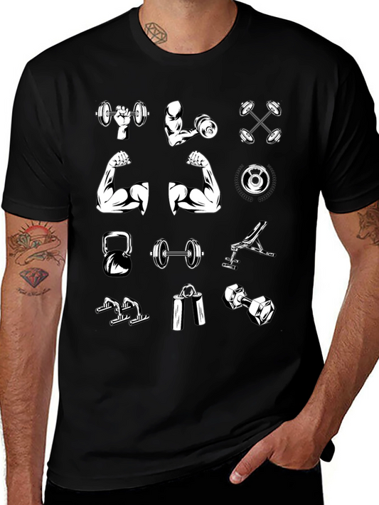 Gym Workout T-Shirt - Weightlifting Design