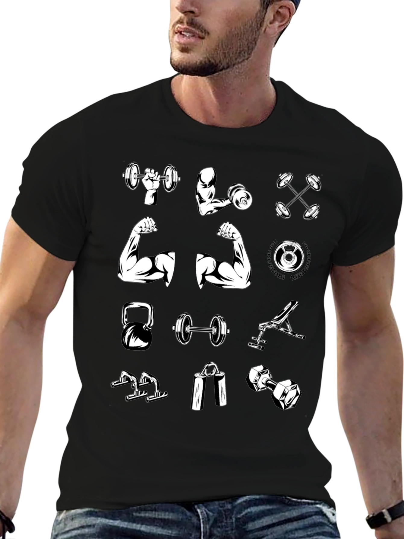 Gym Workout T-Shirt - Weightlifting Design