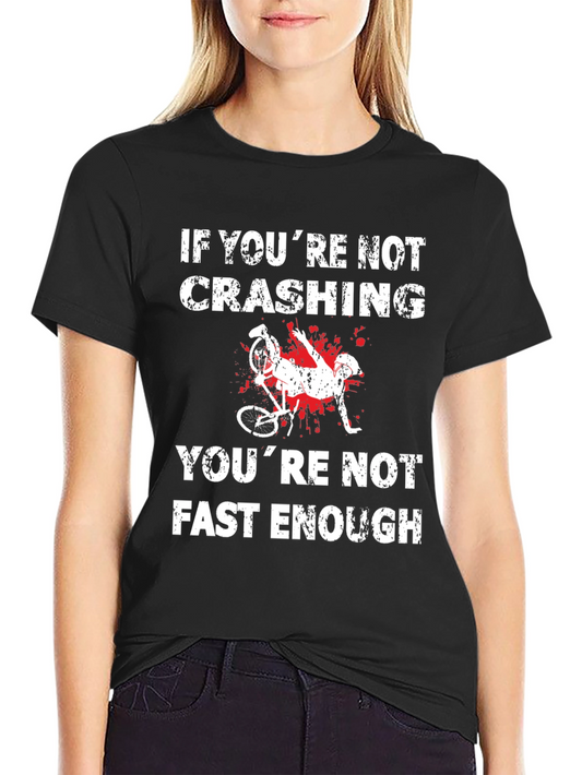 Crashing Cyclist Graphic Tee - Fast Enough T-Shirt