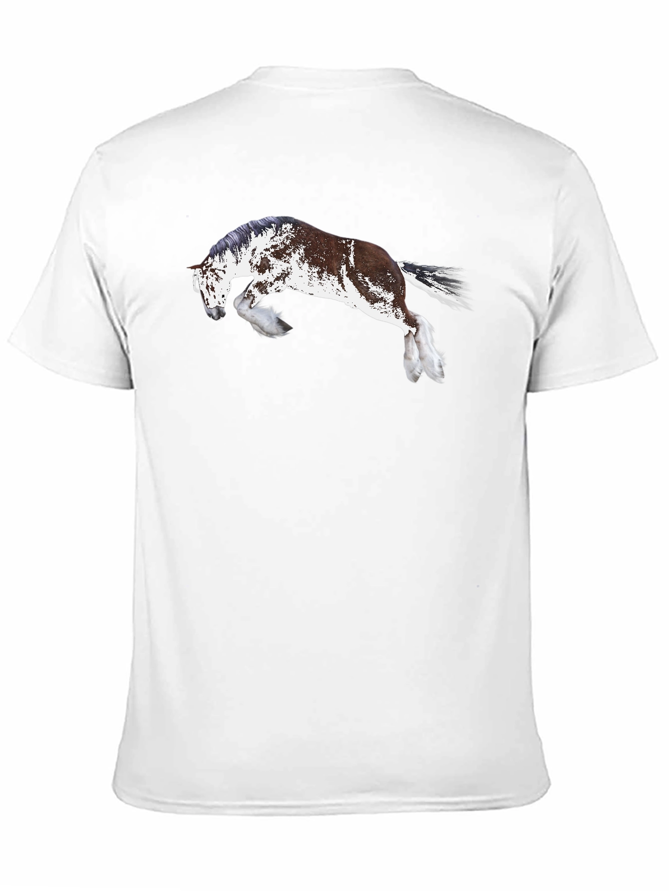 Horse Print Black T-Shirt