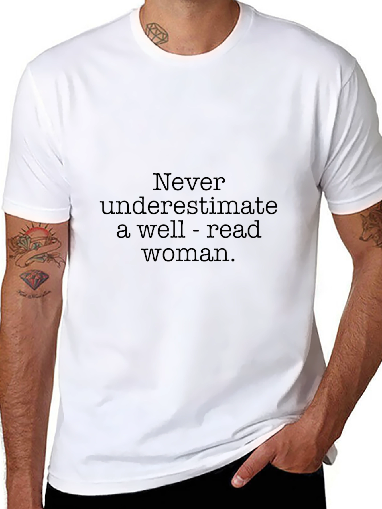 Well-Read Woman Black T-Shirt