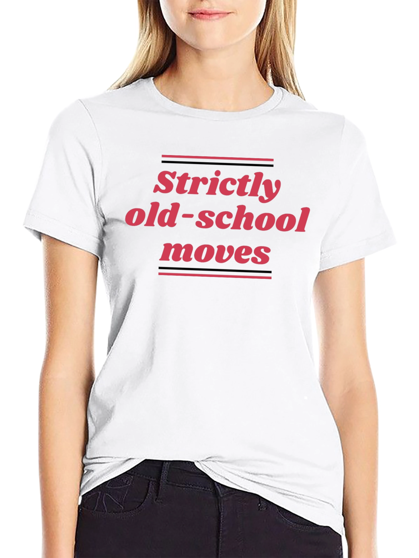 Strictly Old-School Moves Black Graphic Tee