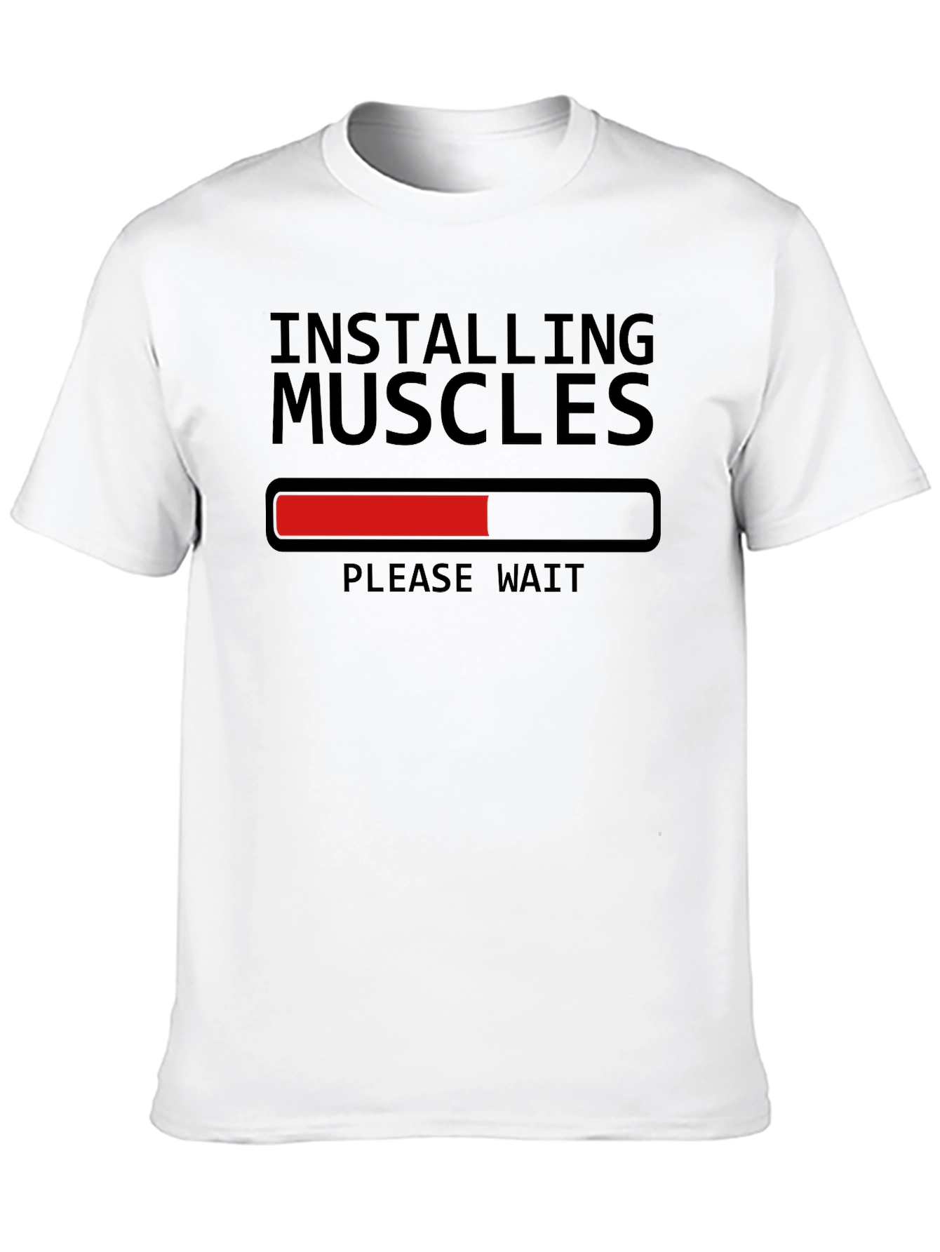 Installing Muscles T-Shirt Funny Gym Workout Tee