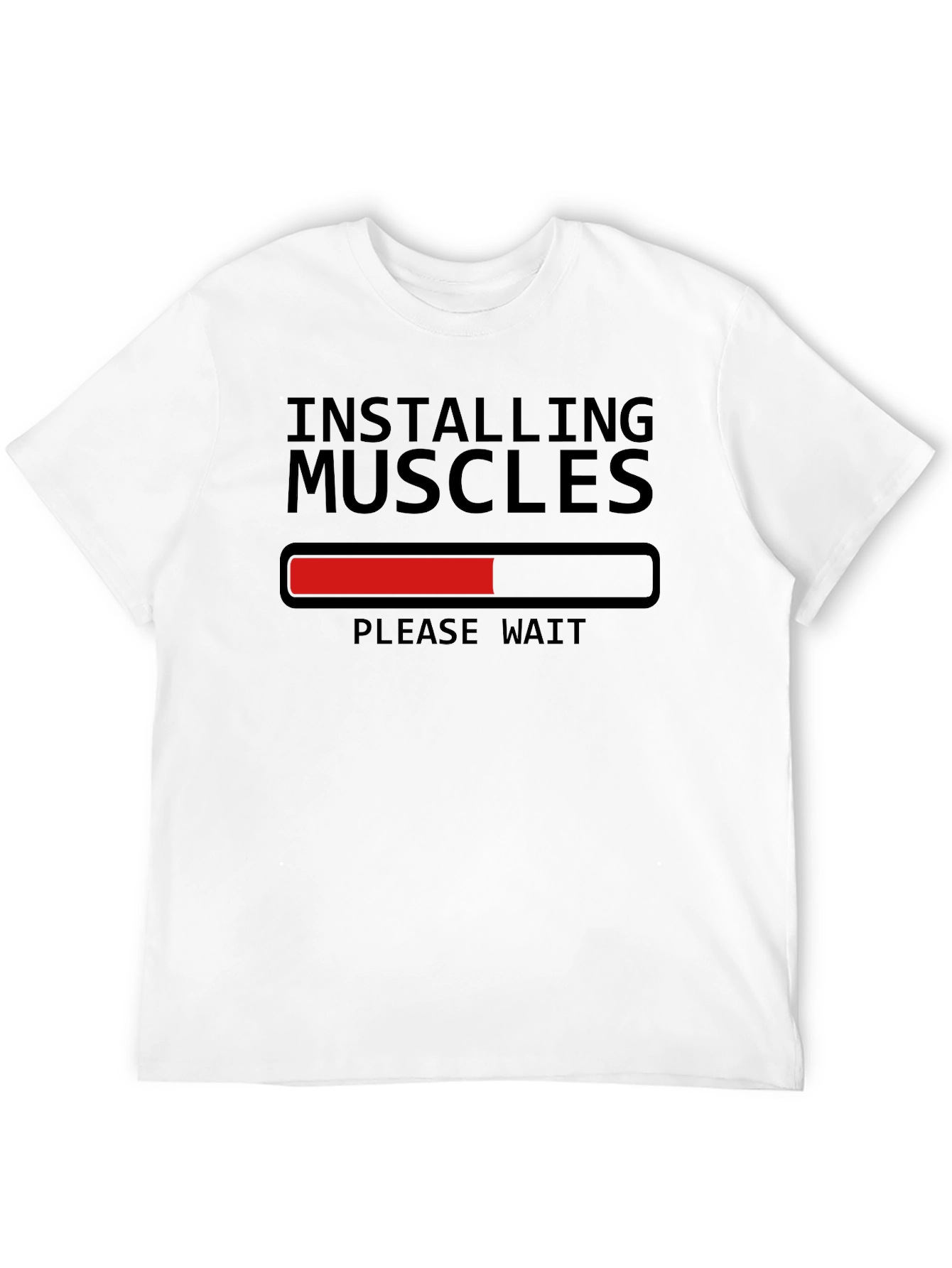 Installing Muscles T-Shirt Funny Gym Workout Tee
