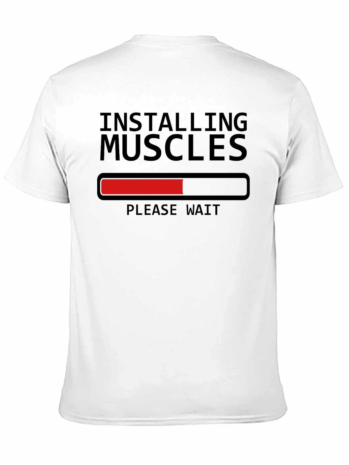 Installing Muscles T-Shirt Funny Gym Workout Tee