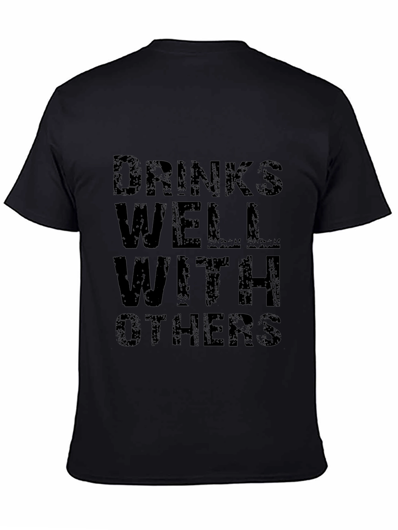 Drinks Well With Others Black Graphic T-Shirt