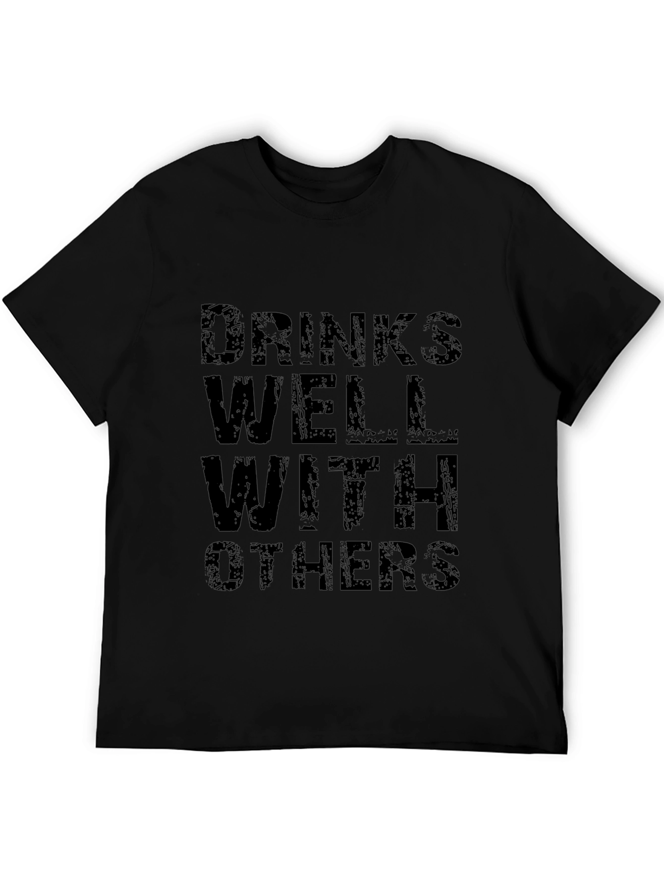 Drinks Well With Others Black Graphic T-Shirt