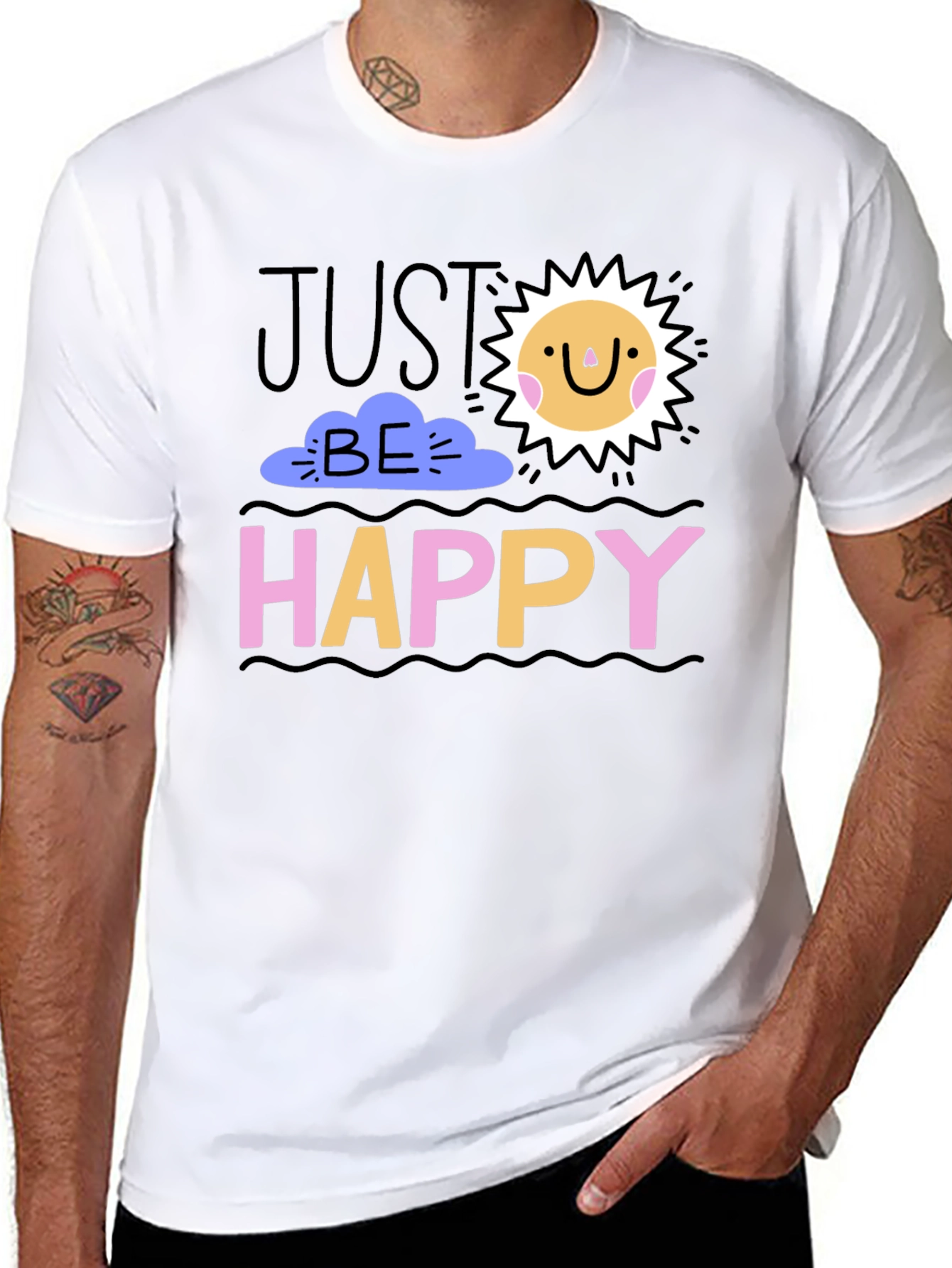 Just Be Happy Graphic T-Shirt