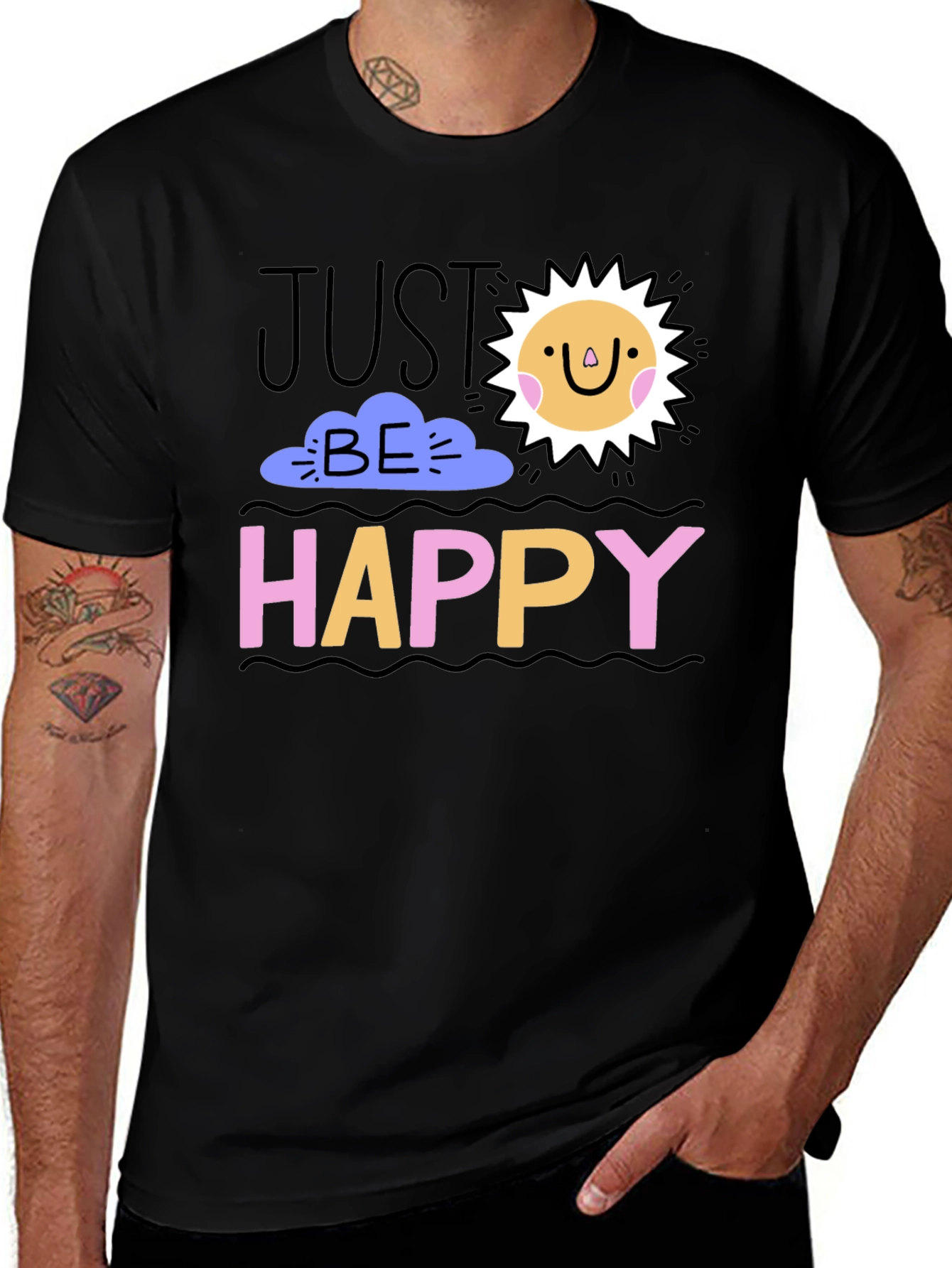 Just Be Happy Graphic T-Shirt