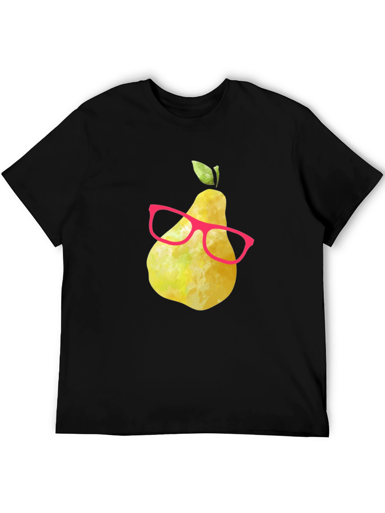Funny Pear with Glasses Graphic Tee