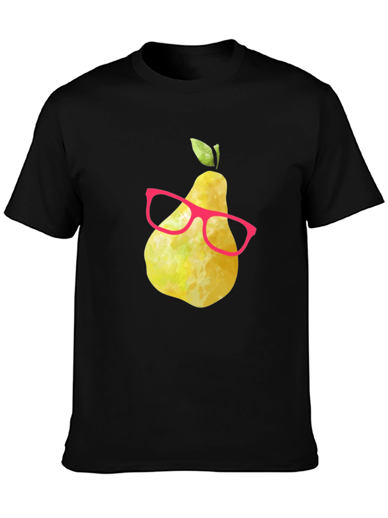 Funny Pear with Glasses Graphic Tee