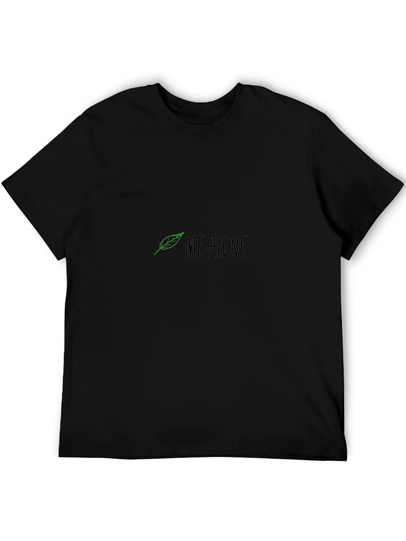 Me Alone Graphic Print Black Tee